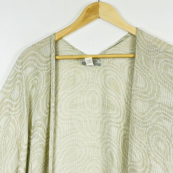 World Market Natural Tan Loose Weave Shawl Top Light Sweater Womens One Size - Picture 2 of 7